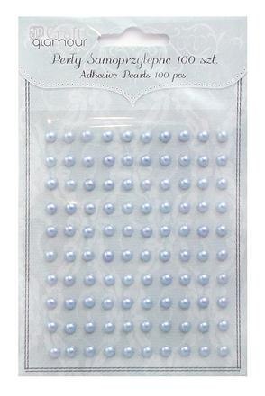 PERŁY SAMOPRZYLEPNE 5 MM, 100 SZT, ABY BLUE [GRPE-009]