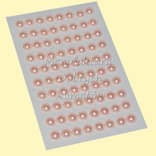 Półperełki samoprzylepne 10mm blado różowe perłowe PK10BR 80szt