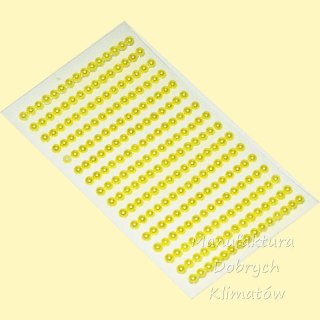 Półperełki samoprzylepne 4mm żółte Z3 240szt