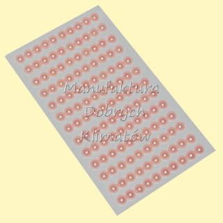 Półperełki samoprzylepne 8mm blado różowe perłowe PK8BR 130szt