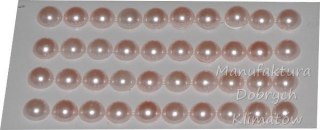 Półperełki samoprzylepne 8mm małe - jasnoróżowe - 40szt