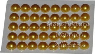 Półperełki samoprzylepne 8mm małe - złote - 40szt
