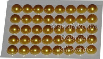 Półperełki samoprzylepne 8mm małe - złote - 40szt