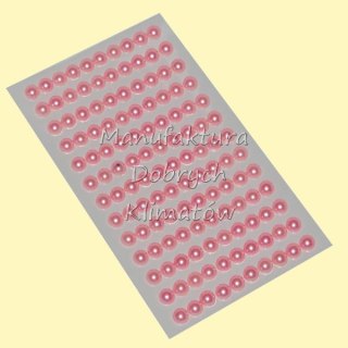 Półperełki samoprzylepne 8mm różowe perłowe PK8R 130szt