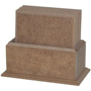 Pudełko na podkładki 10x10 cm MDF Retro