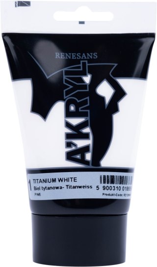 Renesans farba akrylowa Akryl 100ml - Biel 1