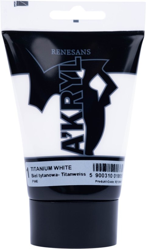 Renesans farba akrylowa Akryl 100ml - Biel 1