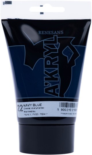 Renesans farba akrylowa Akryl 100ml - Błękit morski 22