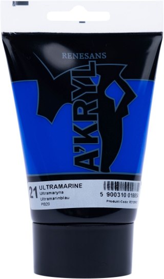 Renesans farba akrylowa Akryl 100ml - Błękit ultramaryna 21