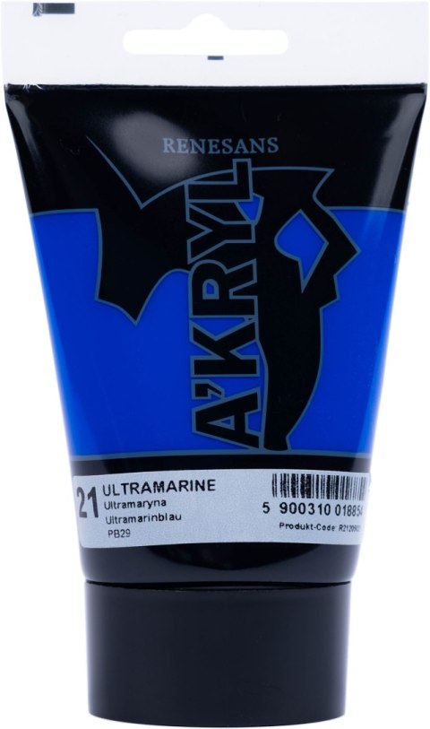 Renesans farba akrylowa Akryl 100ml - Błękit ultramaryna 21