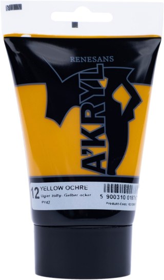 Renesans farba akrylowa Akryl 100ml - Ochra żółta 12
