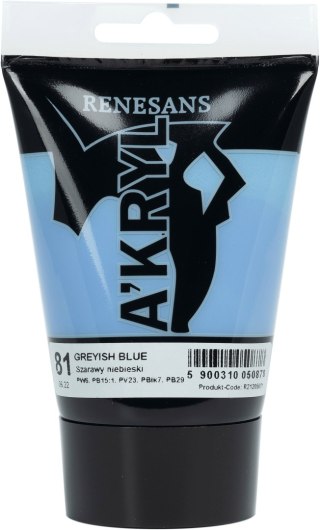 Renesans farba akrylowa Akryl 100ml - Szarawy niebieski 81
