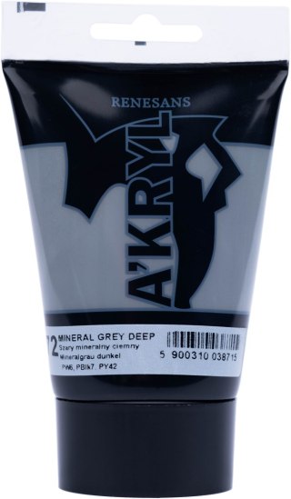 Renesans farba akrylowa Akryl 100ml - Szary mineralny ciemny 72