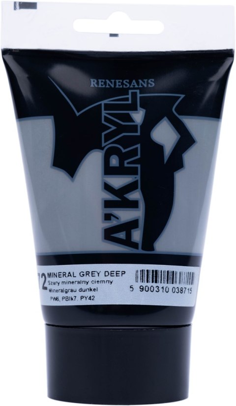Renesans farba akrylowa Akryl 100ml - Szary mineralny ciemny 72