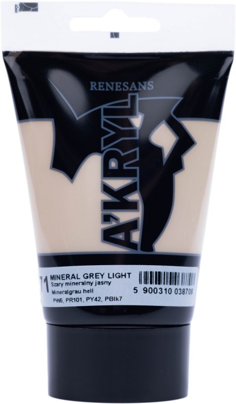 Renesans farba akrylowa Akryl 100ml - Szary mineralny jasny 71