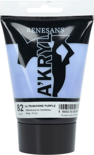 Renesans farba akrylowa Akryl 100ml - Ultramaryna fioletowa 82