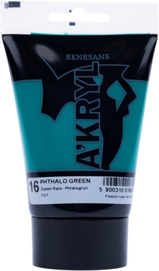 Renesans farba akrylowa Akryl 100ml - Zieleń ftalo 16
