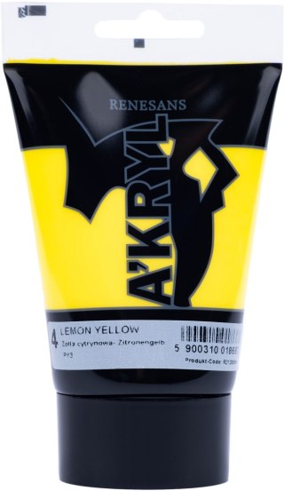 Renesans farba akrylowa Akryl 200ml - Żółta cytrynowa 4