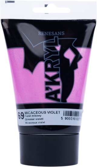 Renesans farba akrylowa odcienie mikowe Akryl 100ml - Fiolet mikowy 69