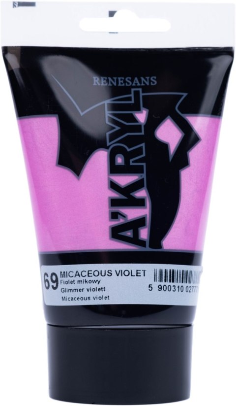 Renesans farba akrylowa odcienie mikowe Akryl 100ml - Fiolet mikowy 69