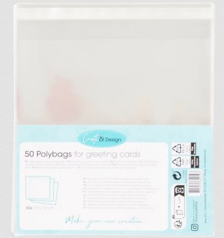 Torebki na kartki na kartki 15x15cm -50szt
